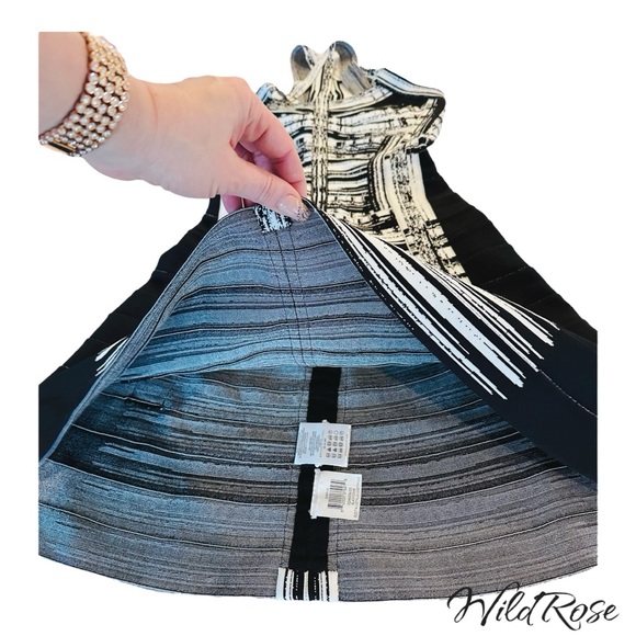 HERVE LEGER SABRINA BLACK & WHITE SWEETHEART BODICE STRAPPY BANDAGE DRESS SZ XXS - Picture 7 of 14